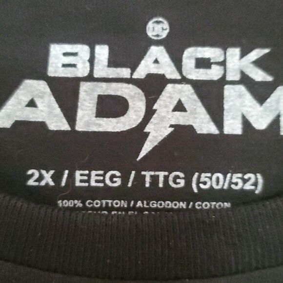 DC BLACK ADAM 2x Graphic TSHIRT by Mad Engine - Brand New - Picture 4 of 5
